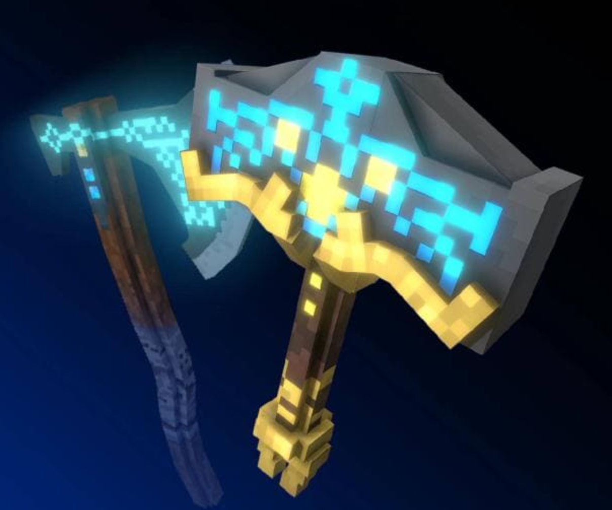 Hacha Leviatán y Mjolnir